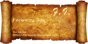 Ferenczy Ida névjegykártya